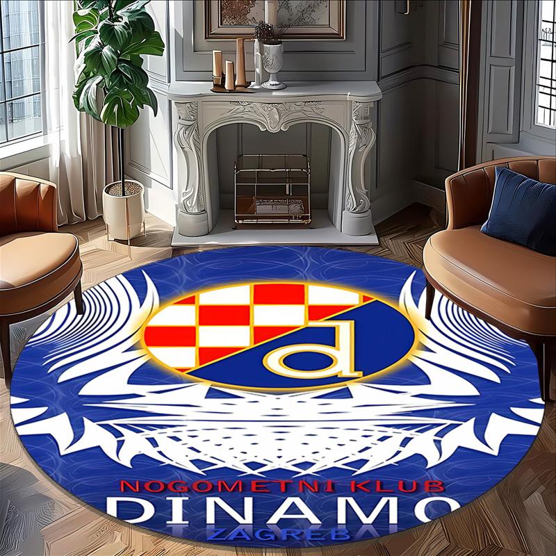 1 pezzo Squadra di Calcio (55) Tappeto Rotondo Stampato Tappeto Rotondo per Sedia Adatto per Camera da Letto Soggiorno Tappeto Decorativo per la Casa