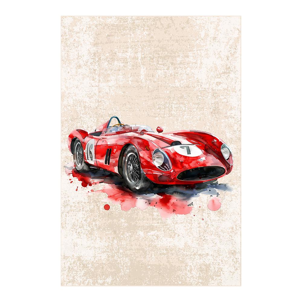 Retro F1 Racing Canvas Painting Poster Vintage Racing Car Wall Art Print for Home Decor
