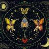 Brettspielmatte Astrologische Orakel Tischdecke Kartenmatte Divinationstischdecke