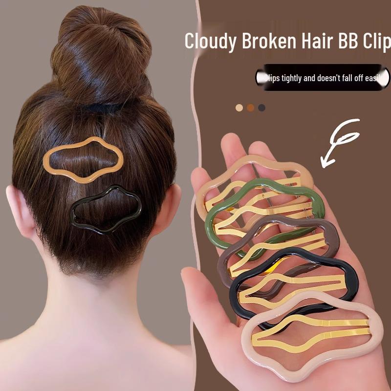 

Облакообразная детская заколка для волос: Полый дизайн, челка на лбу, односторонний боковой зажим, специальное предложение для новичков