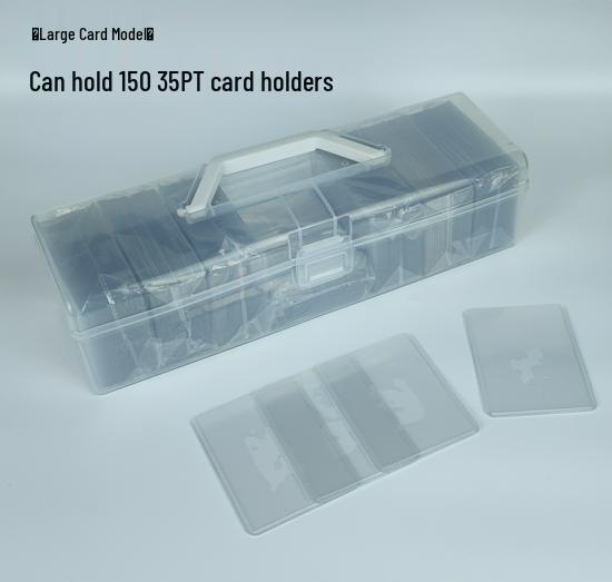 Genomskinligt halvstyvt korthållare för Yu-Gi-Oh, Pokemon, Magic, Sportkort - 35PT