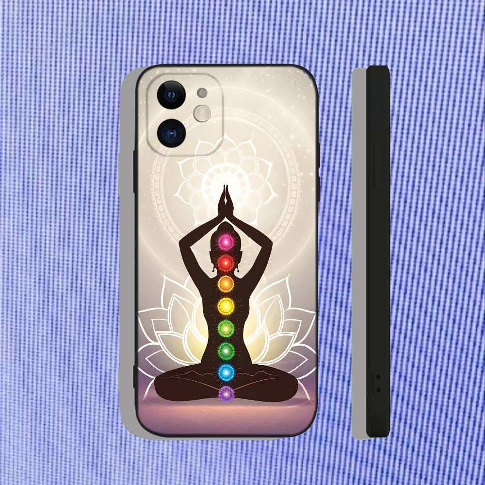 

Mandala Chakra Yoga For iPhone 17,16,15,14,13,12,11,X,XR,Air,Pro,Max,Plus Dustproof Soft Case iPhone14ProMax