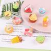 DERAYEE Mini Ice Cream Resin 12 Cute Miniature Ornaments with Adhesive Toy Garden Ornament Figurine Prop Decorations, Pieces, Tape, Gift,