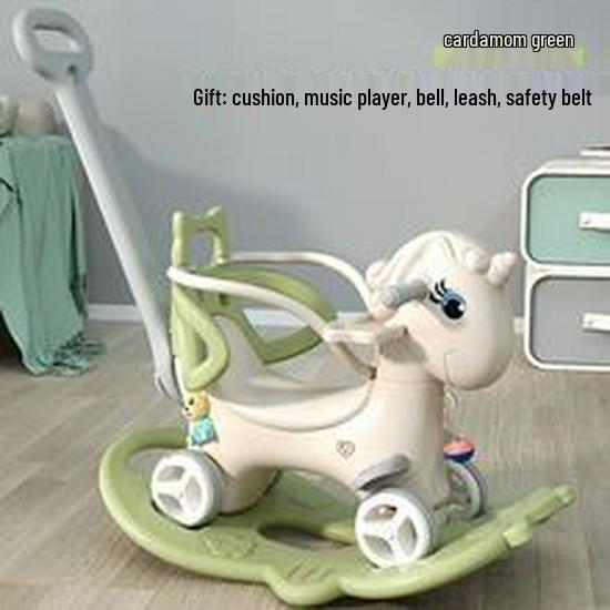 3-in-1 Wooden Rocking Horse & Ride-On Toy: Perfect First Birthday Gift for Boys and Girls