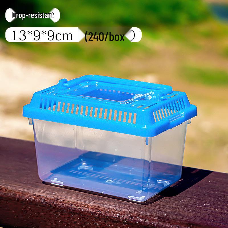 Transparent Multi-Size Handheld Pet Breeding Box and Tank for Turtles, Goldfish, and Hamsters
