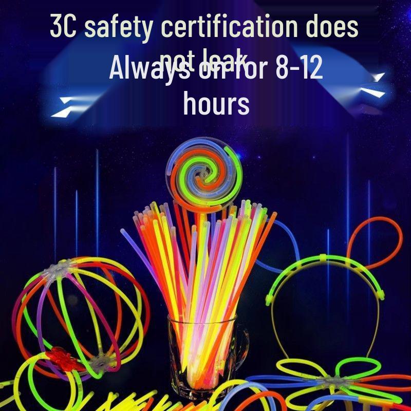 Douyin Fluorescenční náramek a sada samolepek na tělo pro děti – Netoxické, Odolné, Ideální pro tanec a koncerty