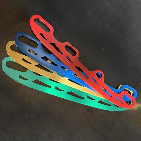 1 Pair Roller Skate Ski Blade Anti-rust Durable Stainless Steel Versatile Roller Ice