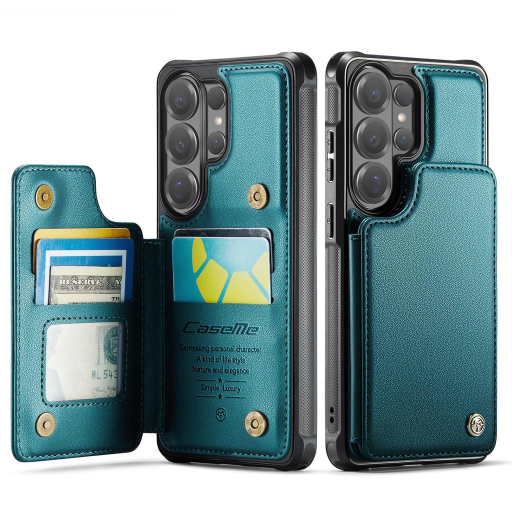 CaseMe Premium PU Leather Case For Samsung Galaxy S26+ S25 S24 S23 S22 S21 S20 Plus Ultra FE Card Wallet Holder Phone Back Cover Protector Skins