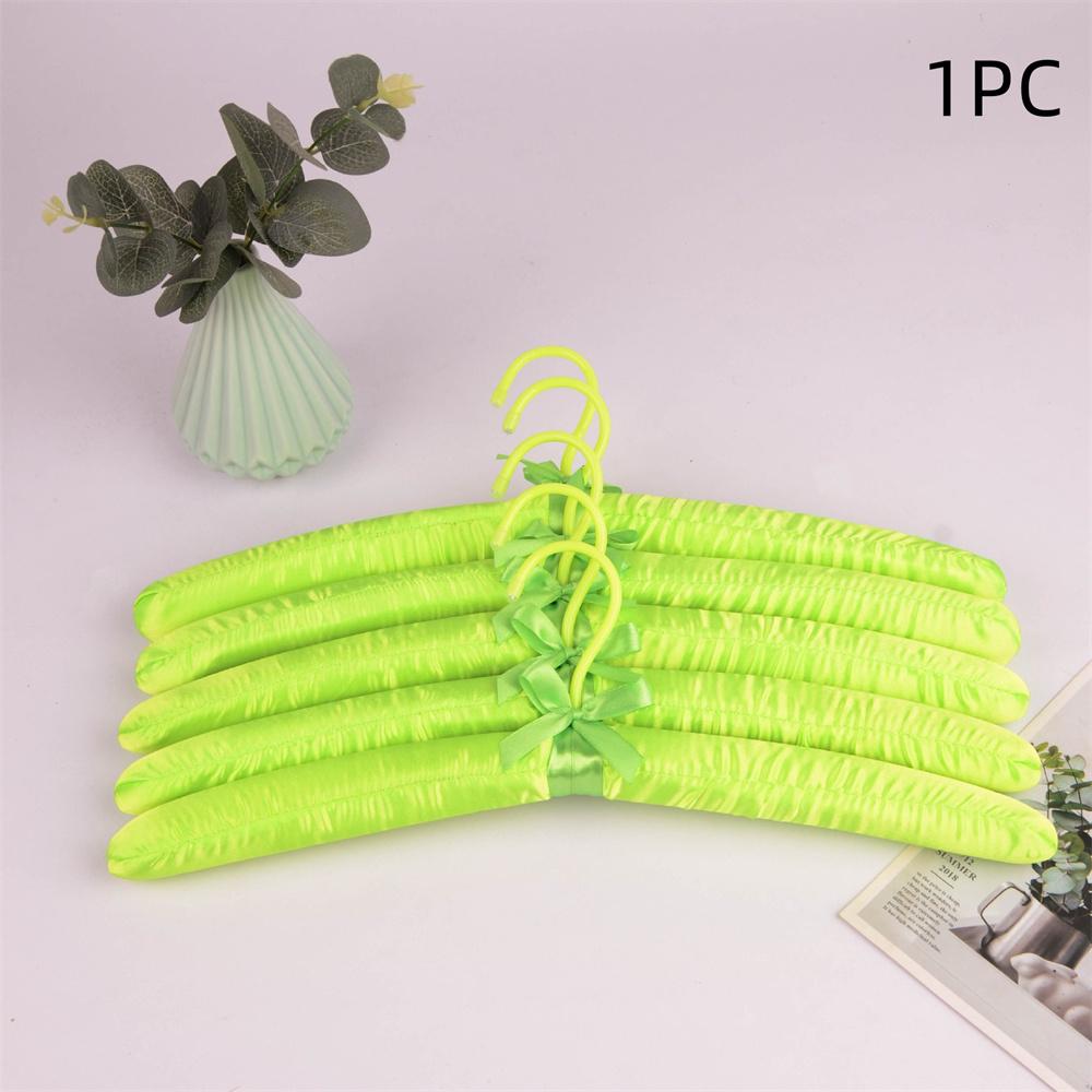 1PC Satin Padded Clothes Hanger Silk Wrapped Coat Rack Wrinkle Non-slip Coat Hanger Dress Clothes Sponge Hanger