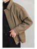 Herren locker geschnittene Retro-Wolljacke mit Revers - Koreanischer Herbst/Winter Stil
