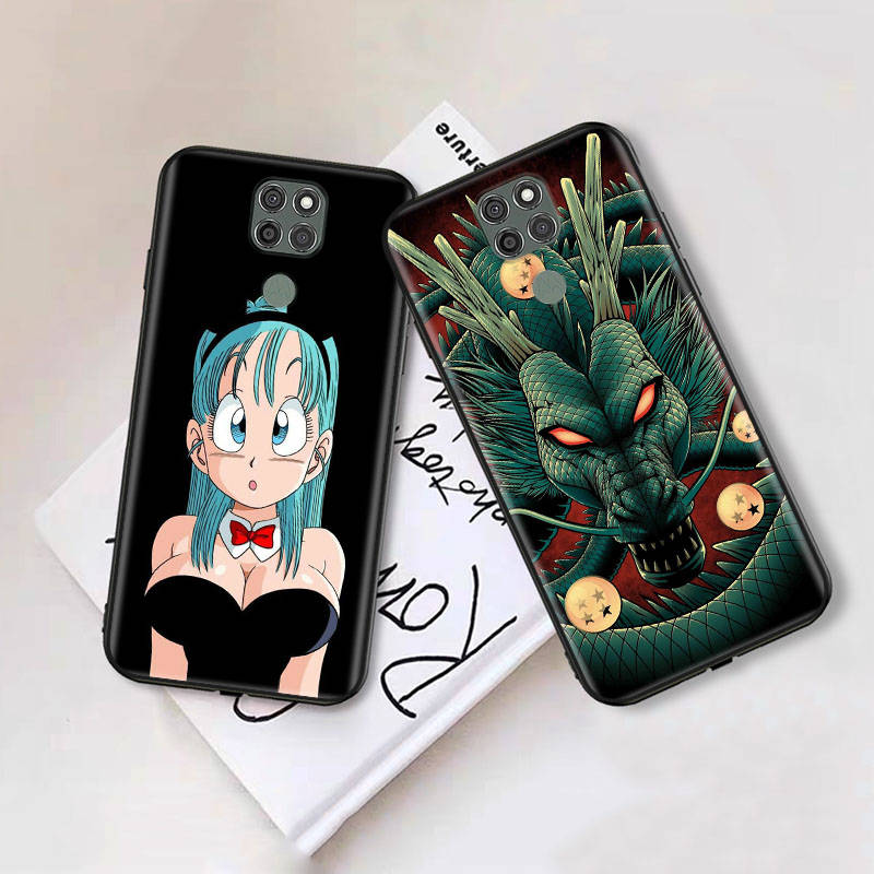 Black Case for iPhone 16 15 Plus 14 13 12 11 Pro 8 6 SE XR XS Max P30 Nova 5T Y5P Y6 Y7 Y8P Y9 Realme C30 C33 C31 W-88 Dragon Ball Cartoon