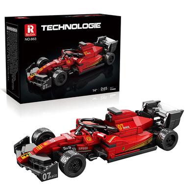 245 STÜCKE Formel-Rennwagen Bausteine 1:24 Fahrzeugmodell-Bausteine Desktop-Ornamente Kinder DIY-Montagespielzeug Weihnachtsgeschenke
