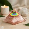 Orgonite Pyramid Rose Quartz Flower Of Life 70mm