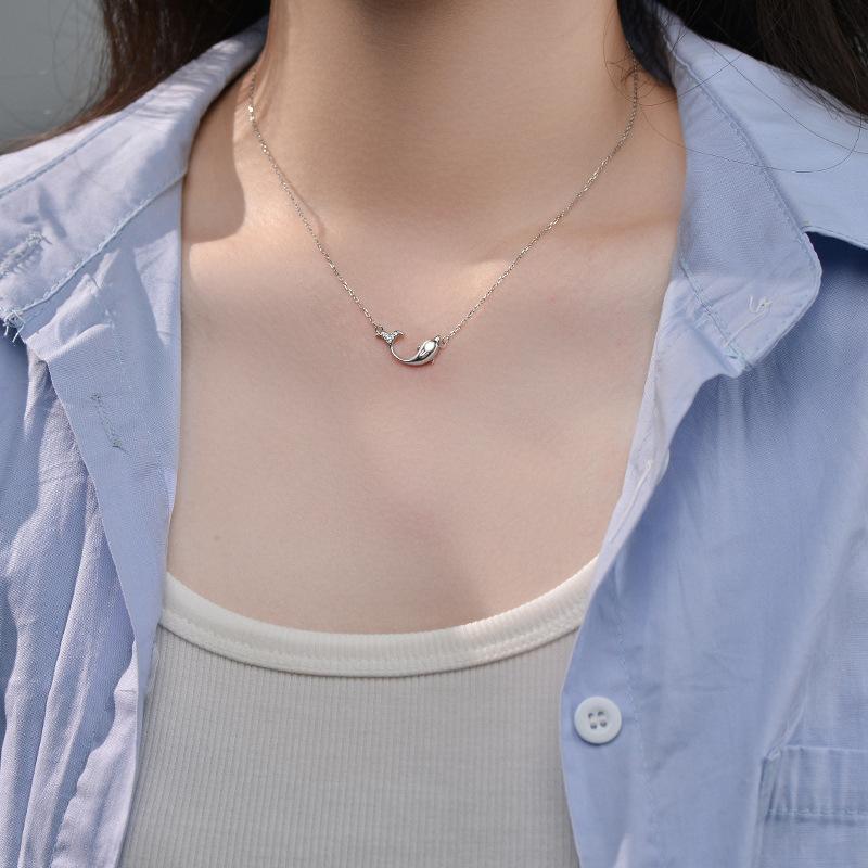 Dolphin Necklace, Female Light Luxury Neck Chain, Niche Design, High-end Sense, Exquisite Clavicle Chain