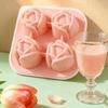 Tulip Ice Cube Mold, Tulip Shapes Ice Cube Tray, Silicone Ice Mold Fun Shapes, 4 Tulip Ice Balls For Chilling Cocktails Drinks