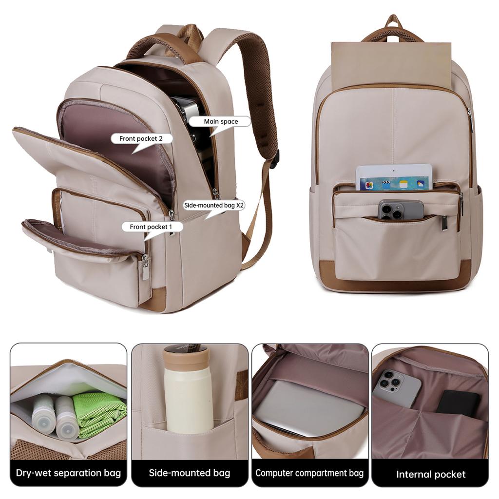 Business Backpack for Women, New Style, Large Capacity School Bag for Girls, College Students, Lightweight Travel Computer Backpack