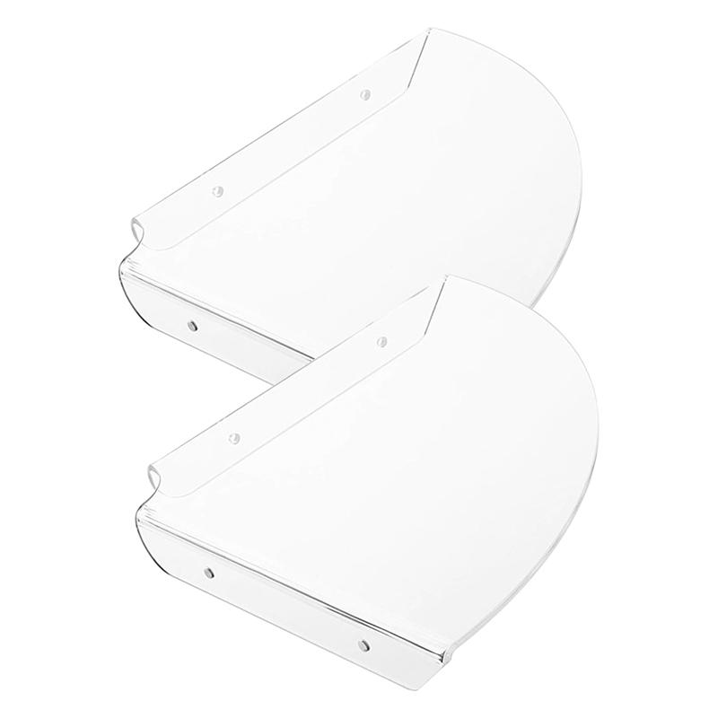 A95I-2Stk Acryl Eckregal Schwebendes Wandregal Aufbewahrungsregal Display Lautsprecher Organizer Schlafzimmer Küche Aufbewahrungshalter