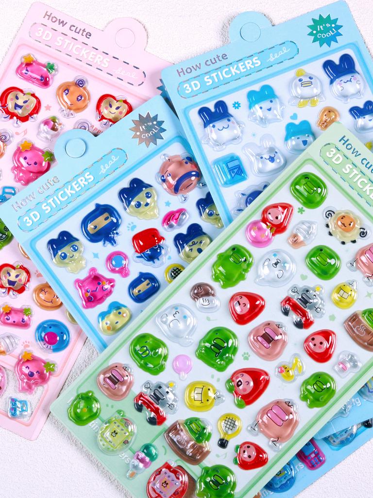 Japanische 3D-Prägeaufkleber, kreative DIY-Tieraufkleber und Comic-Aufkleber in hoher Qualität, geeignet für die Verwendung in Planern