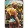 Sexy Hot Woman Beach Metal Tin Sign Pinup Girl Bikini Metal Poster Wall Art Decor for Garage Decor,Man Cave,For Man Cave And