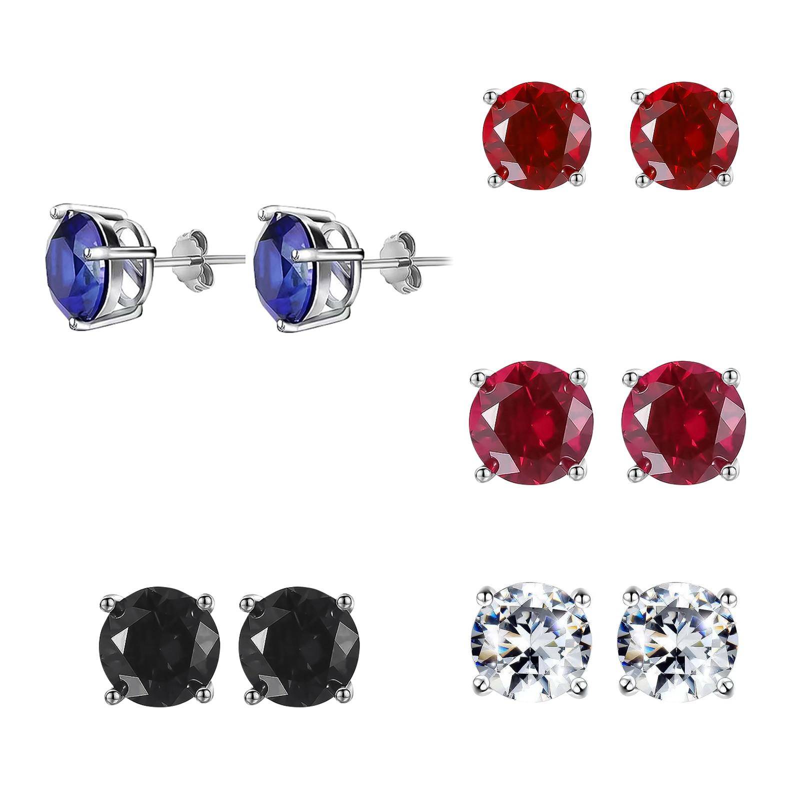 

Серьги-гвоздики Серьги для девочек Серьги с цирконом Женские серьги Женские подарки One Size синий