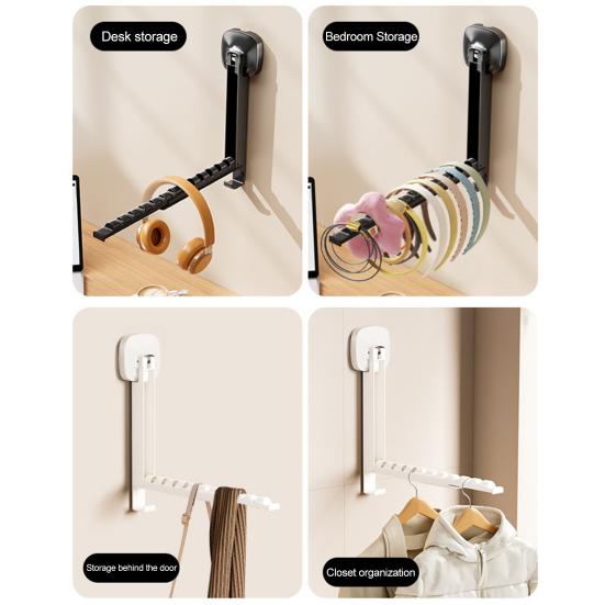 Clothes Drying Rack with Strong Suction Cups Foldable Adjustable Wall Mounted Laundry Drying Holder Bathroom Accessories
