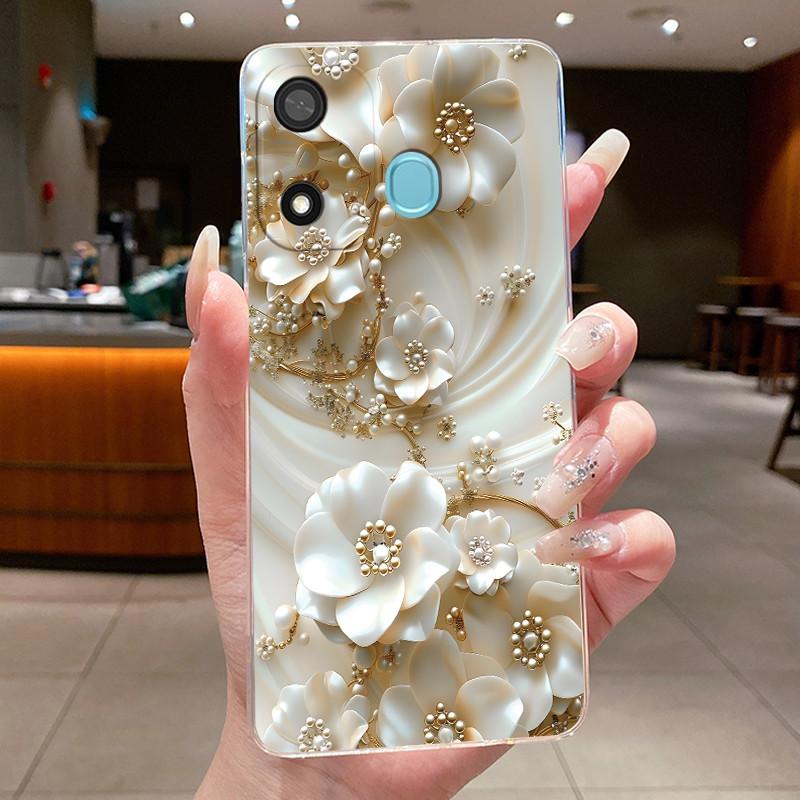 For ITEL A27 LTE / P17 A551L Case Clear Fashion Butterfly Flower Soft TPU Silicone Back Cover For ITEL A27 P17 Pro 4G Phone Case
