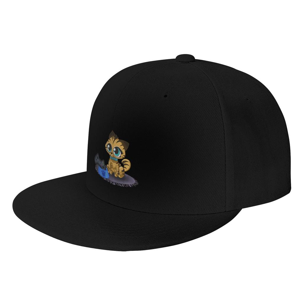 Fashion Cat Controller Flat Brim Sun Hat Suitable For Oval Faces Caps For Women