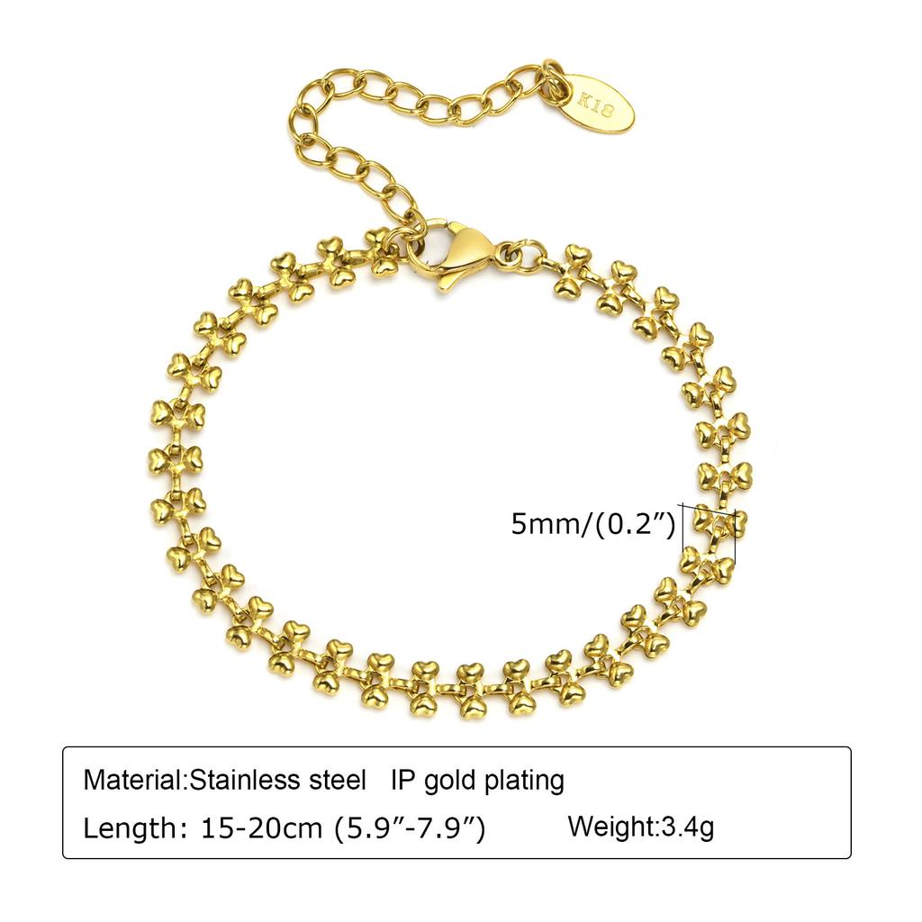 Bracelet Stainless Steel Bracelet Women'S Bracelet Zircon Coarse Chain Jewelry, Accessories