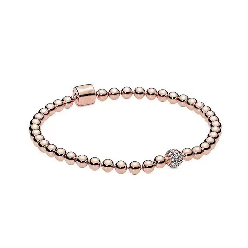 925 Silver Women's Bracelet with Heart T-shaped Buckle and Adjustable Bracelet, Fashionable DIY Jewelry Gift