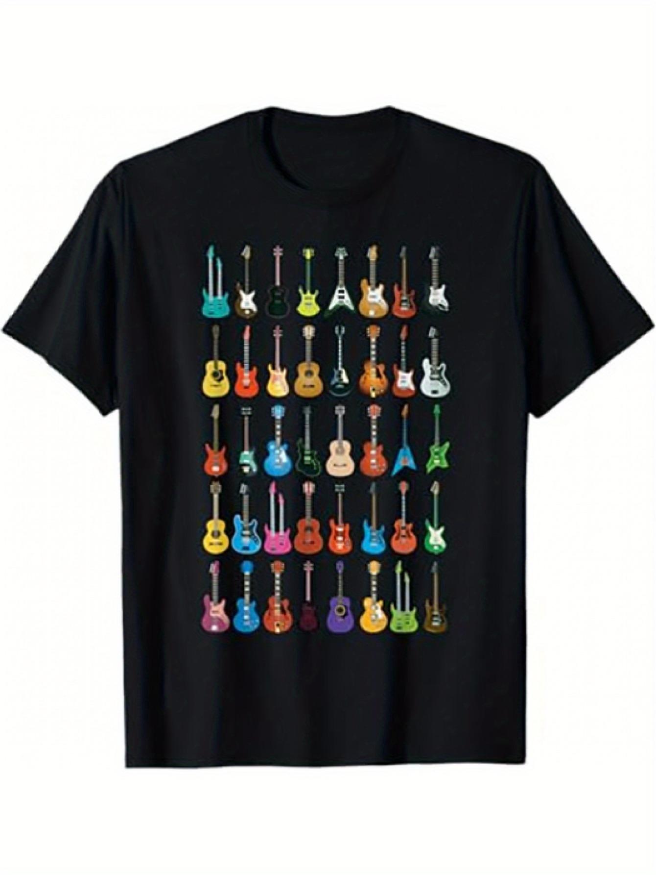 T-Shirt y2k s Guitar T Black M