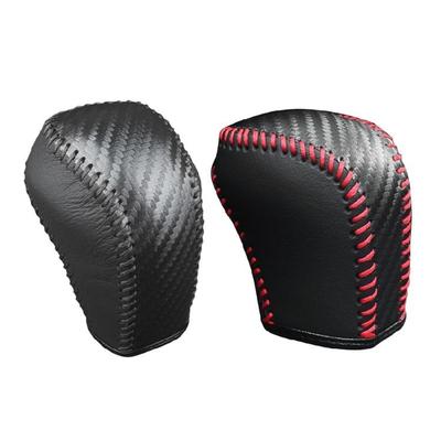 Leather Gear Shifts Knob Protector Car Gear Knob Sleeve Auto Shifters Knob Cover Vehicle Accessories Suitable for Vehicle