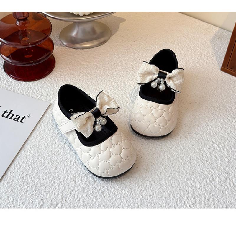 Girls Kids Bow Soft Sole Fashion Leather Shoes