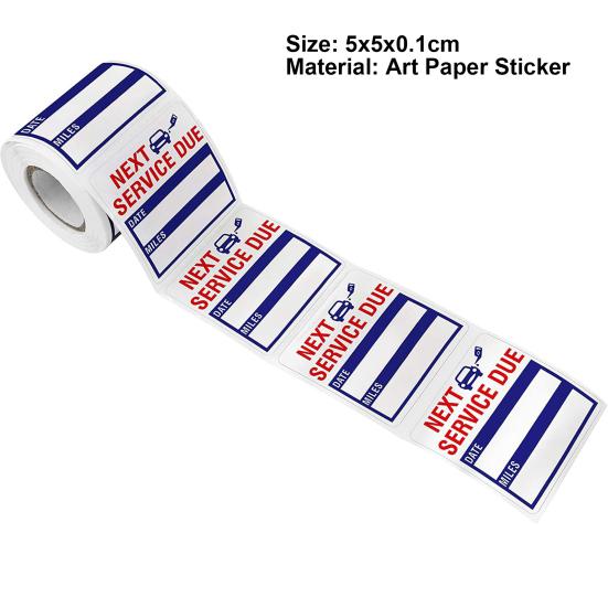 Reminder Sticker Removable Convenient Waterproof Next Service Due Sticker for Car