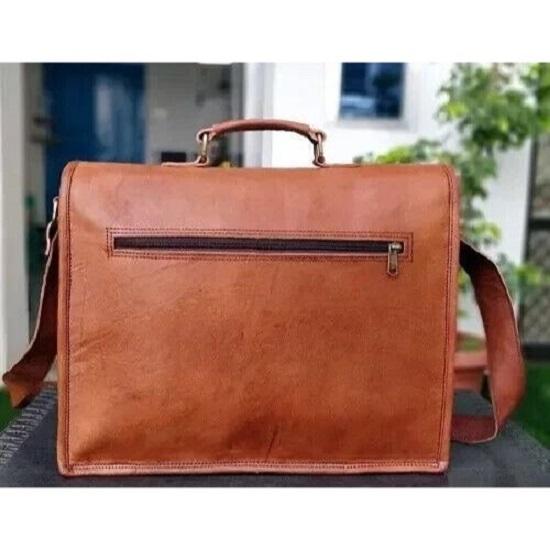 Laptop Bag Briefcase Vintage Fresh Leather Men's Messenger Shoulder