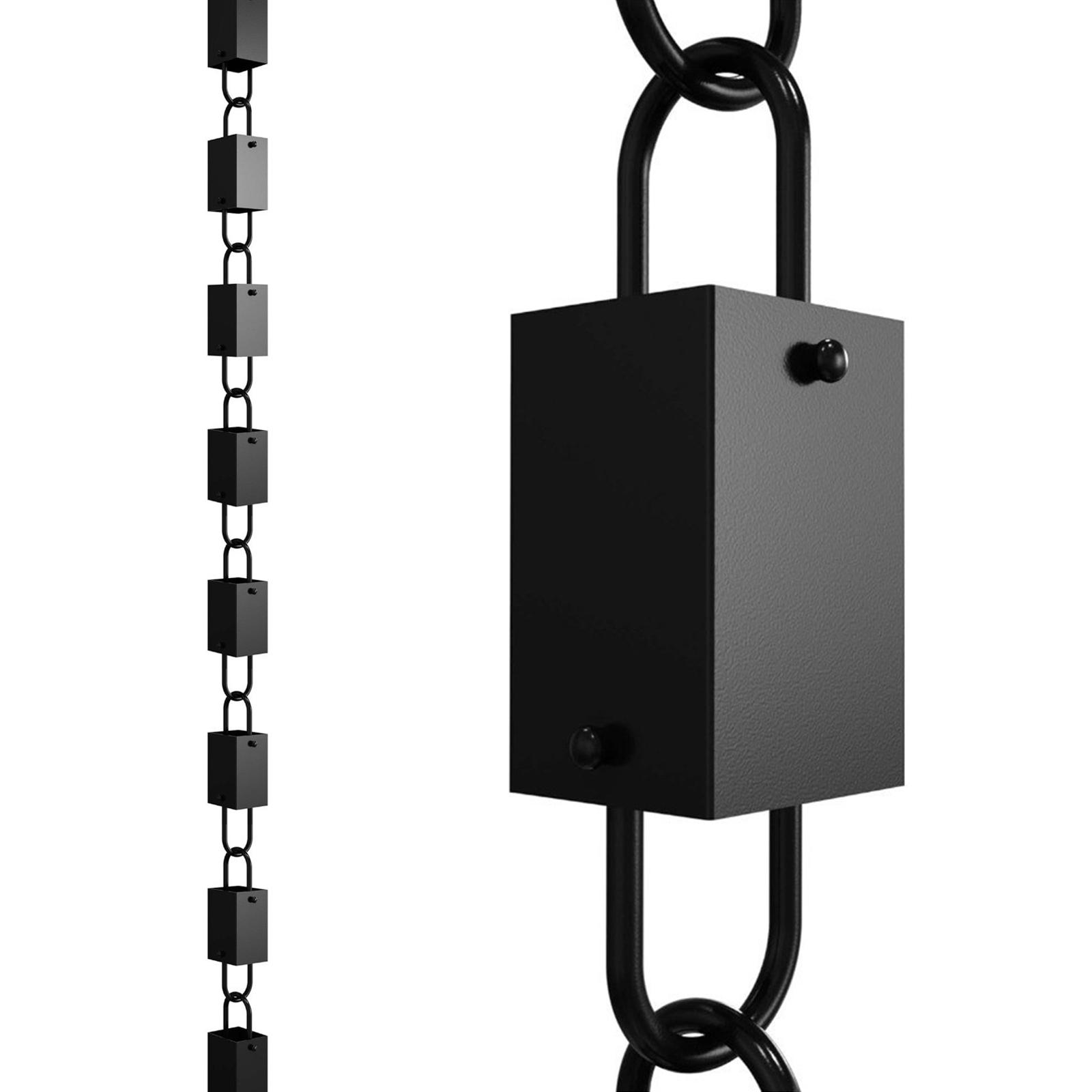 

Aluminum Alloy Square Rain Chain Black-Powder Coated Durable Drainage Accessory for Home and Garden