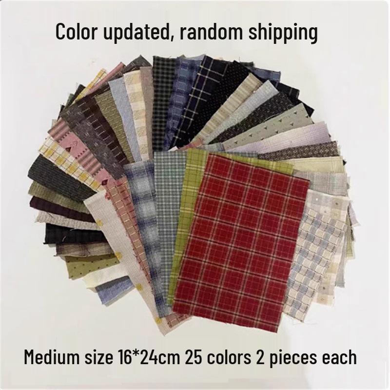 Pre-dyed Small Fabric Scraps for Doll Clothes and Patchwork Quilts with Needle by Hai Leide Zhu