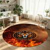 Hull City Football Printed Round Crystal Velvet Rug Soft Non Slip Floor Carpet For Bedroom Holiday Gift