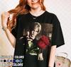Leon Kennedy Rose Shirt, Gothic Gamer Tee, Survival Horror Game Shirt