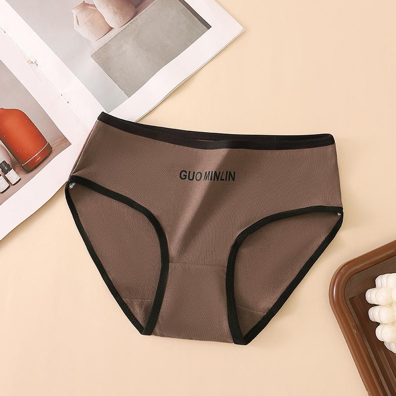 Women's Briefs Cotton Underpants Sports Girls Mid-waist Cotton Crotch Panties
