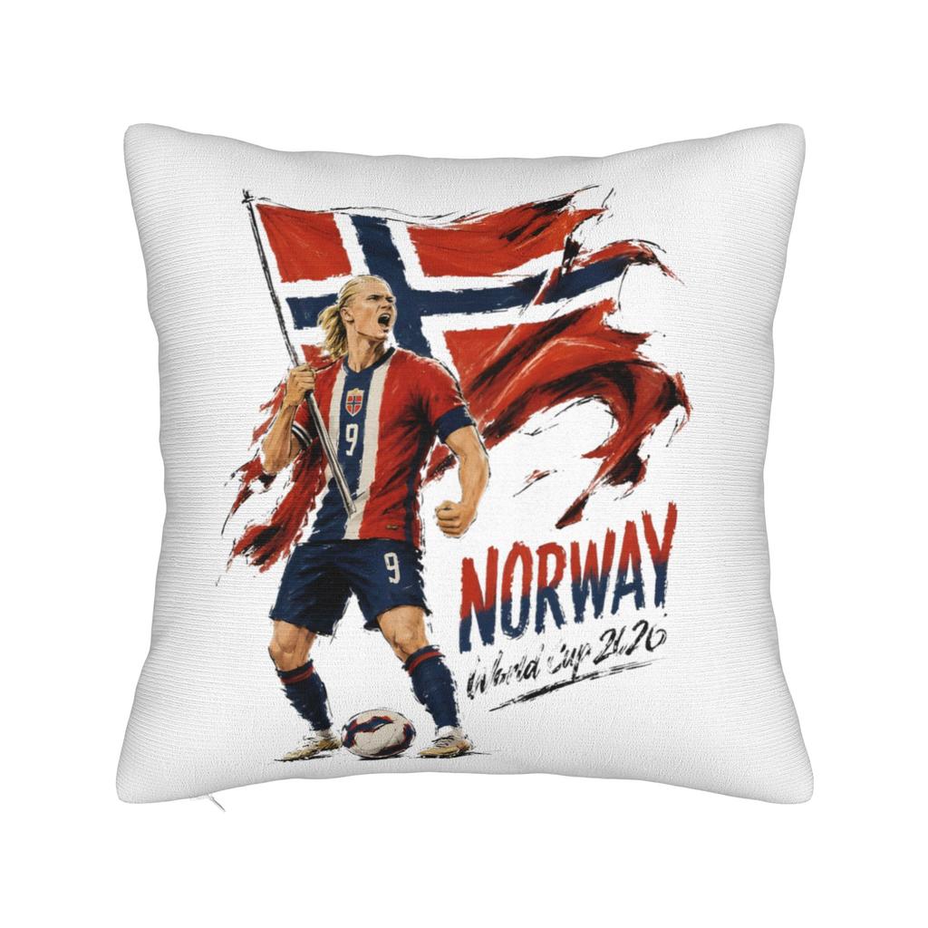 Erling Braut Haaland Norway Square Pillow Case Cushion Cover Awesome Decorative Throw Pillow Case Cover for Car Cm