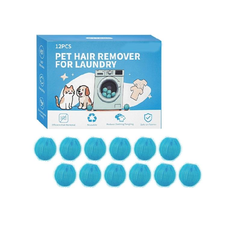 

Strong Nylon Laundry Pet Hair Remover For Homes With Shedding Animals Blue Color Ball 1