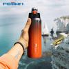 Termo FEIJIAN cu perete dublu, sticla sport, 600 ml, otel inoxidabil 18/10, balon cu vid, pahar izolat, rezistent la scurgeri, personaliza