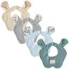 Set of 4 Baby Bibs with Bear for Girls and Stylish Newborn Mealtime Baby Baby Shower Gift [GoUseGo] Ears, 6-Layer Gauze, Boys, Bibs, Bibs, Gift,