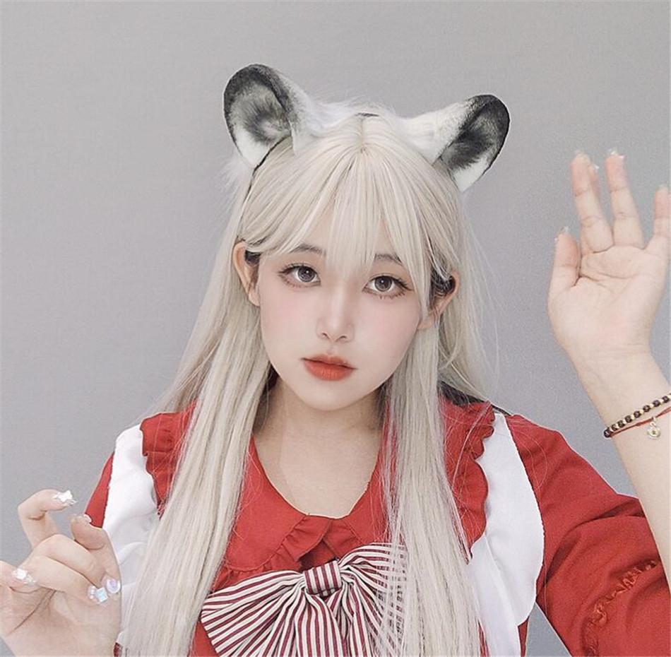Cute Bear Furry Animal Beast Ears Headband Hair Hoop KC Anime Lolita JK Cat Cosplay Hair Accessories B2598