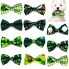50/100pcs ST Patrick's Day Dog Bows Removable Dog Collar Pet Dog Green Bow Tie Dog  Accessories Pet Supplies Small Dog Bowties