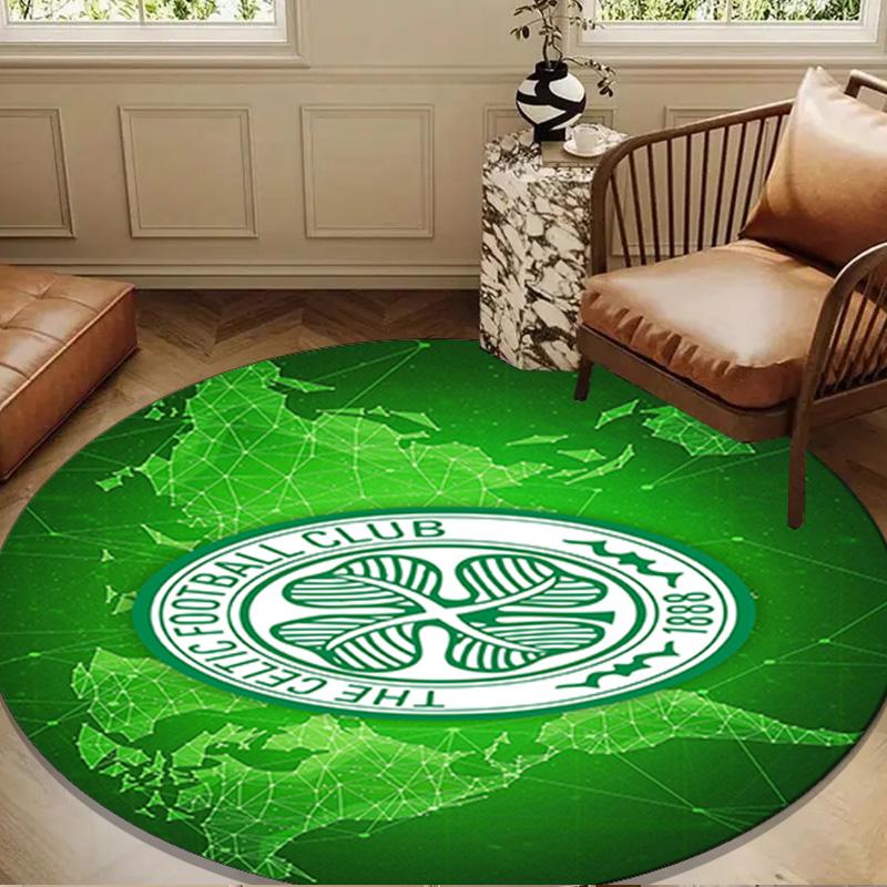 1PC rug Cel-tic Football Club Crest Round mat Home Decor, Chair rug For livingroom,Bedroom, doormat home decor Birthday Gift Christmas Gifts