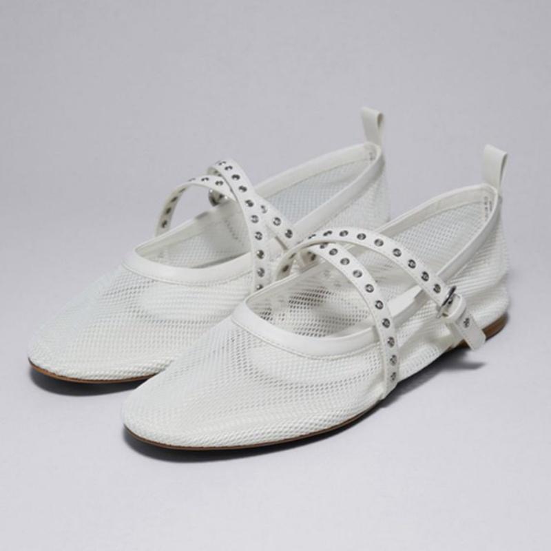 Shoes Woman 2025 Female Footwear Shallow Mouth Ballet Flats Round Toe New Summer Dress Ballerinas Spring Floral Flower Fabric