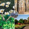 4 Pack Nonwoven Weed Barrier Mat Tree Root Protection Disc for Garden Landscaping with 52cm Outer Diameter and 6cm Center Hole