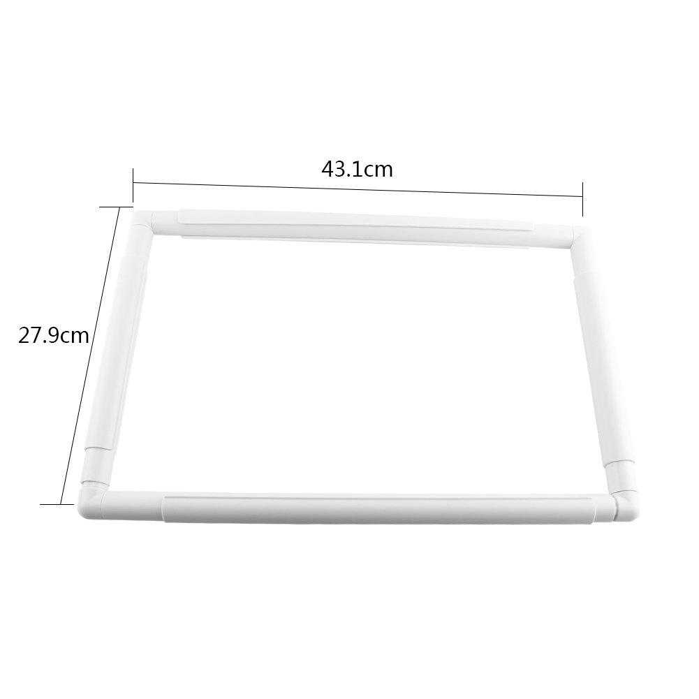 Large Rectangular Plastic Clip Frame for Embroidery, Cross Stitch, and Quilting Needle Point Tools (43.1*27.9cm)