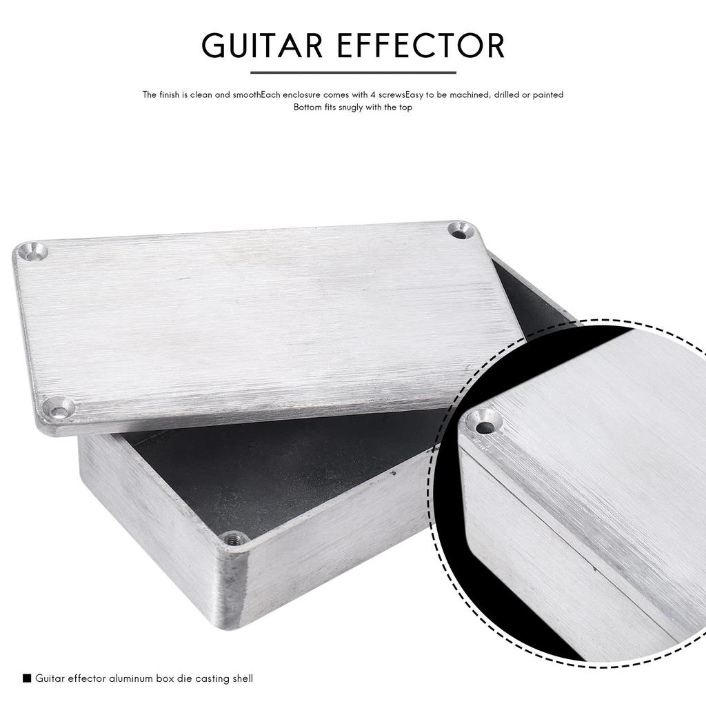 Ahvqevn Guitar Effect Pedal Aluminum Stompbox Enclosure for DIY Guitar Pedal Kit 1590B 5-Piece